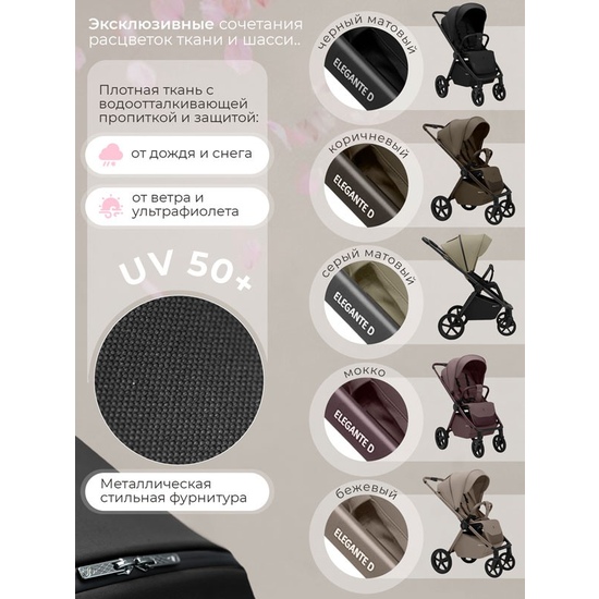 Коляска прогулочная Sweet Baby SBL Elegante D Black - 20